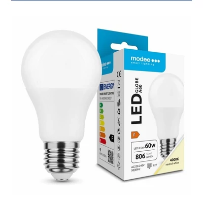 Modee Lighting LED Izzó Globe A60 8,5W E27 200° 4000K (60W)(100db/krt)