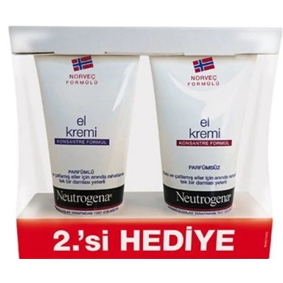 Neutrogena kézkrém 2*75ml illatanyaggal koncentrált és illatanyag mentes (6db/krt/TR)