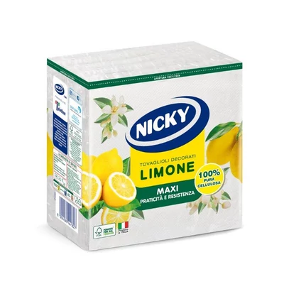 Nicky Maxi szalvéta 35db-os 2rtg. színes mintás (24db/krt)