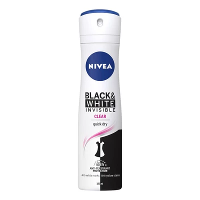Nivea dezodor 150ml Invisible Black&White Clear