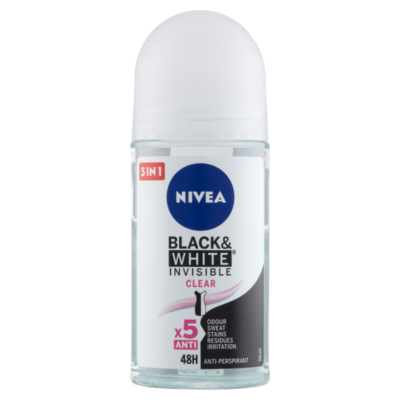 Nivea roll on 50ml Invisible Black&White Clear (6db/#)