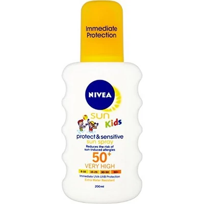 Nivea naptej 200ml 50faktor Protect&Sensitive Pumpás (12db/krt)