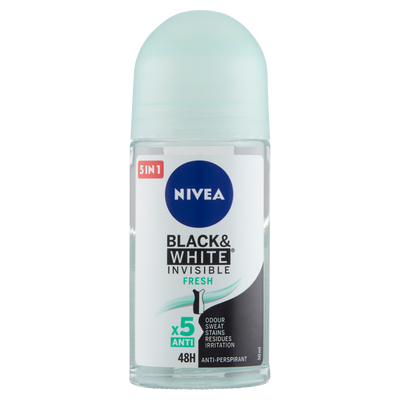 Nivea roll on 50ml Invisible Black&White Fresh (6db/#)