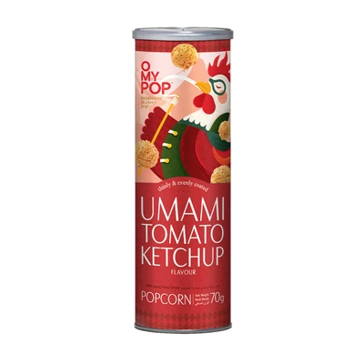 OMYPOP popcorn 70g Umami ketchup ízű-Umami tomato ketchup (12db/krt)