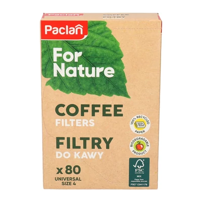Paclan for Nature kávéfilter univerzális méret 80db (18db/krt)