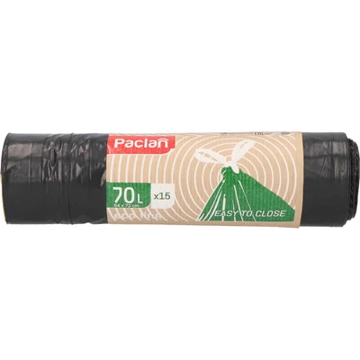 Paclan Ecoline szemetszsák 70l húzófüles 15db-os (24db/#)