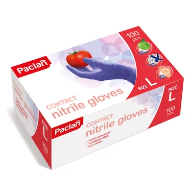 Paclan Kék Nitril kesztyű 100db-os "L" (10db/krt)