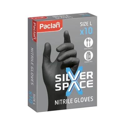 Paclan Silver Space Nitril kesztyű 10db-os "L" (30db/krt)