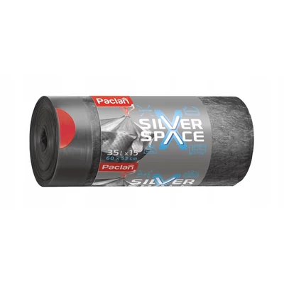 Paclan Silver Space zárószalagos szemeteszsák 35l 15db-os (30db/krt)