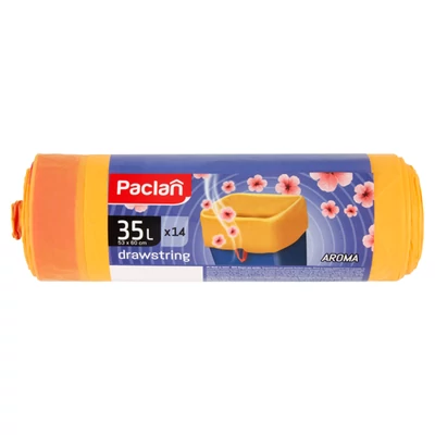 Paclan zárszalagos illatos szemeteszsák 35l húzófüles 14db-os (20db/krt)