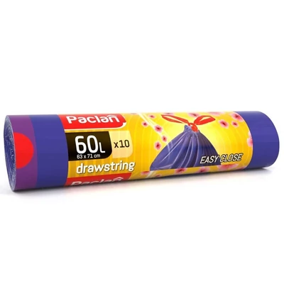 Paclan zárszalagos illatos szemeteszsák 60l húzófüles 10db-os (20db/krt)