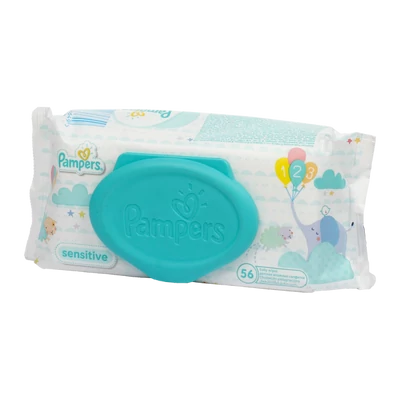 Pampers popsitörlő 56-es kupakos Sensitive (12db/#)