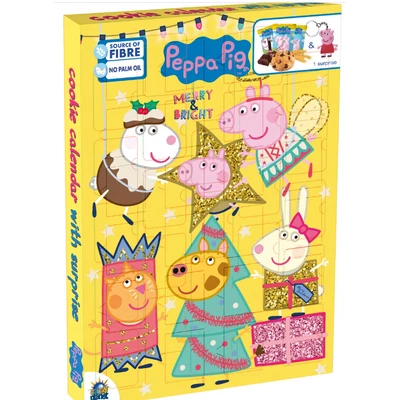 Peppa Malac Adventi naptár csokis sütivel 132g és meglepetés figurával (15db/krt)