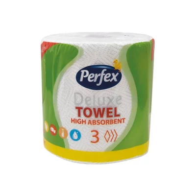 Perfex Delux Jumbo kéztörlő 1tek. 3rtg. 150lap (zöld)(6db/krt) 