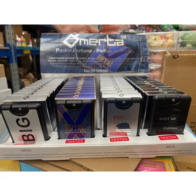 Pocketta parfüm 20ml férfi (48db/krt)(The Mood, Royal, Match, Meet me)