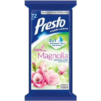 Presto törlőkendő 72db-os univerzális magnólia illattal (12db/krt)