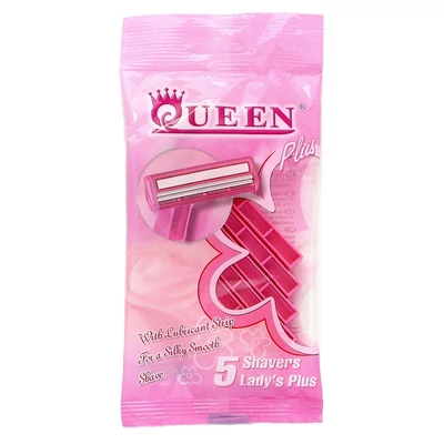 QUEEN II Eldobható női borotva fix fejes 5db PLUS Q155P (40db/krt)