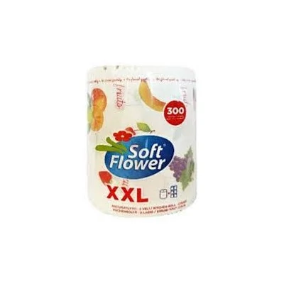 Soft Flower XXL kéztörlő 300lapos mintás (6db/#)