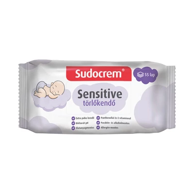 Sudocrem popsitörlő 55lapos Sensitive