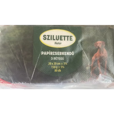Sziluette papírzsebkendő 3rt. 150gr 80db Natúr (50db/krt)