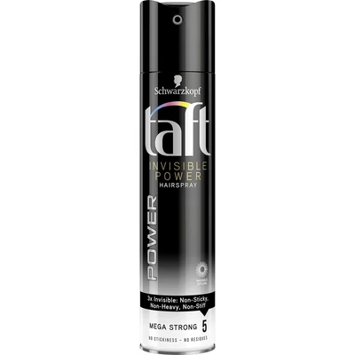 Taft hajlakk 250ml Invisible Power 5 fekete (10db/#)