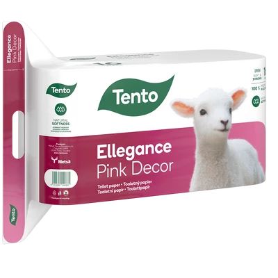 Tento wc papír 16tek. 3rtg. 150lap Ellegance Pink Decor (4db/krt)