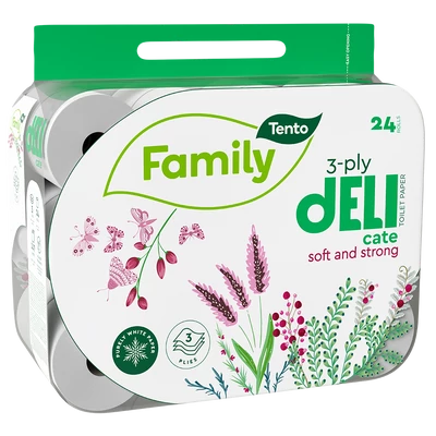 Tento wc papír 24.tek 3rtg. 117lap Family Delicate (1db/krt)