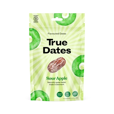 True Dates ízesített datolya 100g Sour Apple (12db/krt)