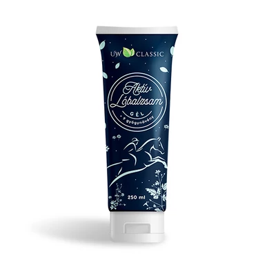 U&W lóbalzsam aktív gél 250ml+9gyógynövénnyel tubusos (8db/#)