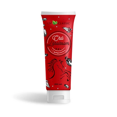 U&W lóbalzsam gél 250ml chilivel+7gyögynövénnyel tubusos (8db/#)
