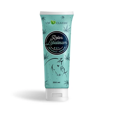 U&W lóbalzsam relax gél 250ml CBD izolátummal és zöldagyaggal tubusos