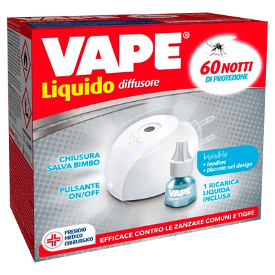 Vape elektromos Szúnyogriasztó folyadékos készülék 60 éjszakás Invisible (12db/#)