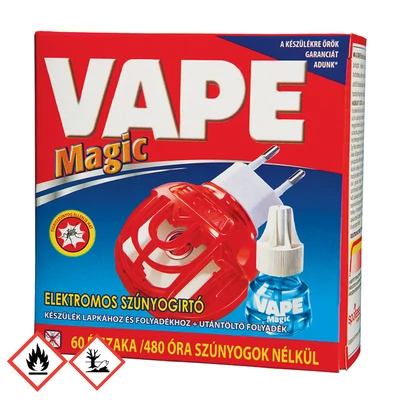Vape elektromos Szúnyogriasztó folyadékos készülék 60 éjszakás Magic / Classic(12db/#)