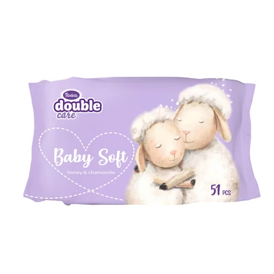 Violeta Double Care popsitörlő Baby Soft 51db-os Kamilla/Méz (14db/krt)