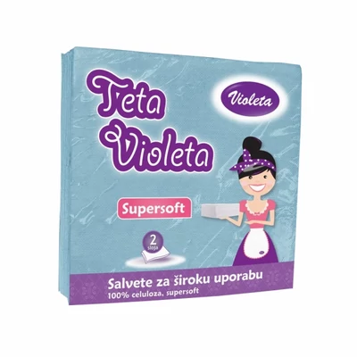 Violeta szalvéta 2rét. 25db-os 38x38cm Kék (48db/#)