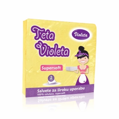 Violeta szalvéta 2rét. 25db-os 38x38cm Sárga (48db/#)