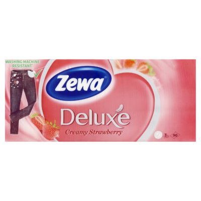 Zewa 90-es papír zsebkendő Deluxe Creamy Strawberry (40db/#)