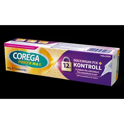 Corega műfogsorrögzítő krém 40gr Power Max Kontroll(6db/krt)