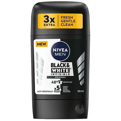 Nivea MEN stift 40ml Invisible Black&White (6db/#) Nivea MEN stift 40ml Invisible Black&White (6db/#)